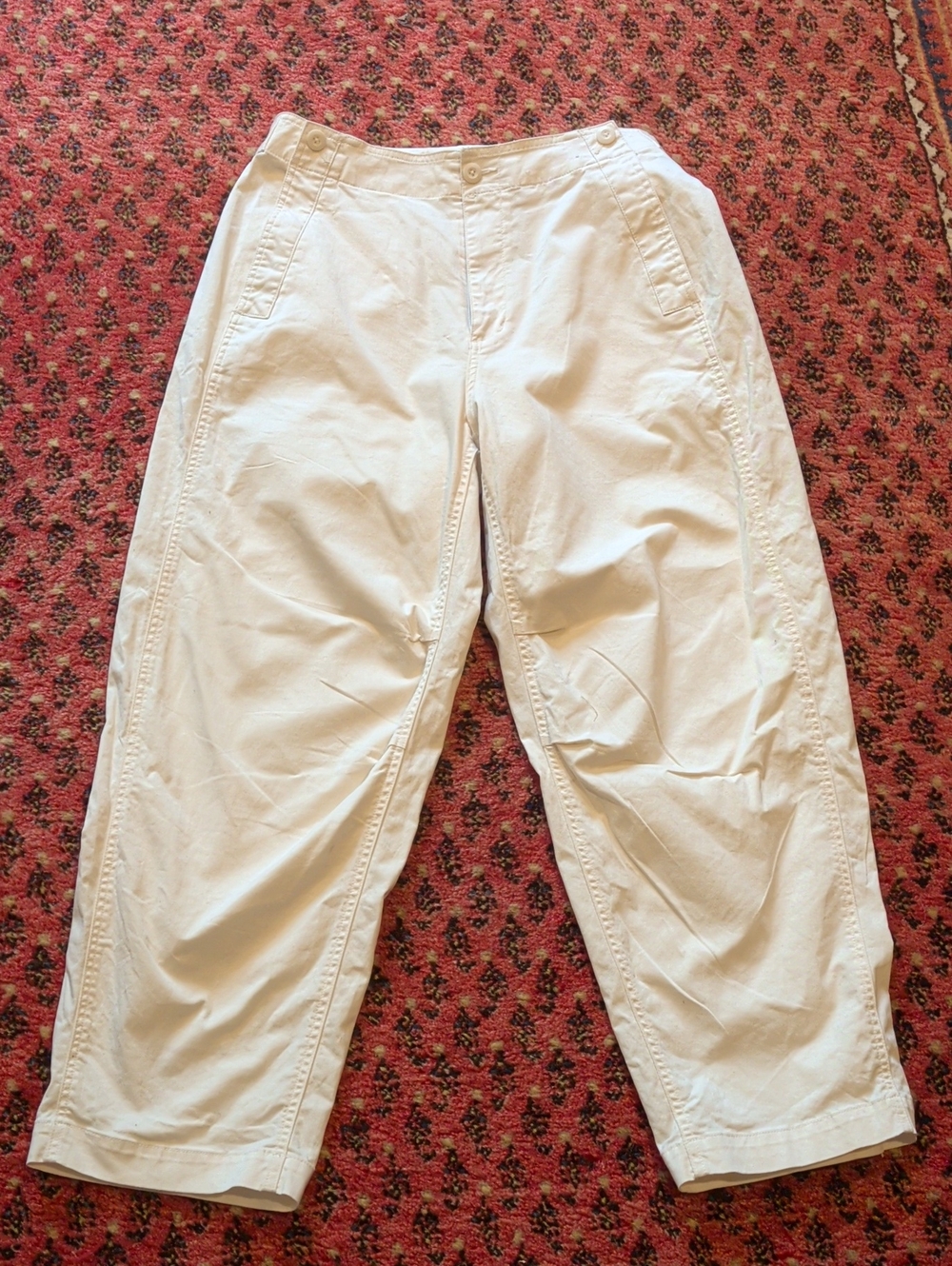 Uniqlo C Barrel Pants In White